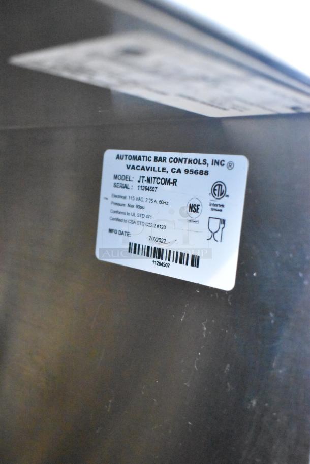 2022 Automatic Bar Controls JT-NITCOM-L commercial nitro dispenser, stainless steel. NSF, ETL certified, 115 volts, 1 phase.