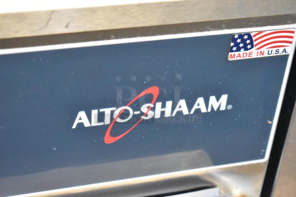 2019 Alto Shaam 750-S stainless steel heated holding cabinet on commercial casters, 120V, 1 phase, made in USA.