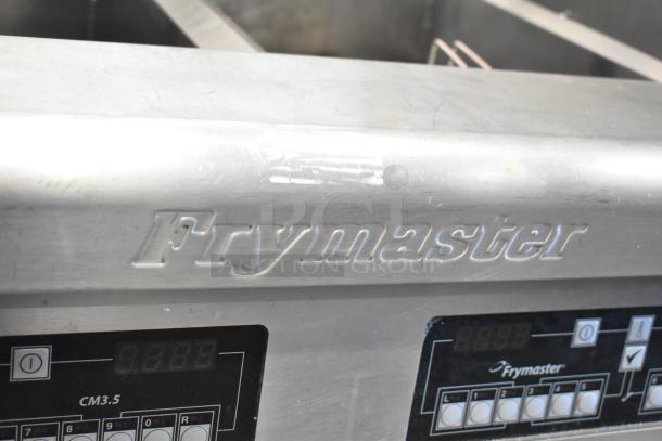 Frymaster PH255SC stainless steel commercial deep fat fryer, 80,000 BTU, digital controls, natural gas, Frymaster logo visible.