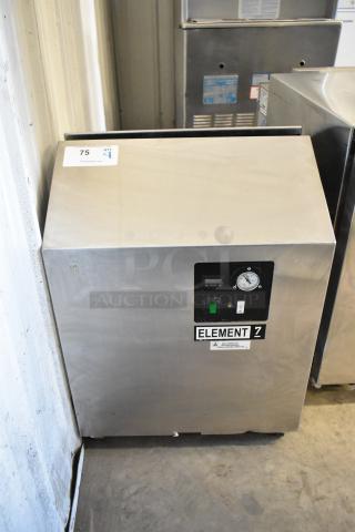Jun-Air 87R-4MN1-HSBHH stainless steel nitrogen generator for Nitro Brew, 120V, on commercial casters. ELEMENT 7 label visible.