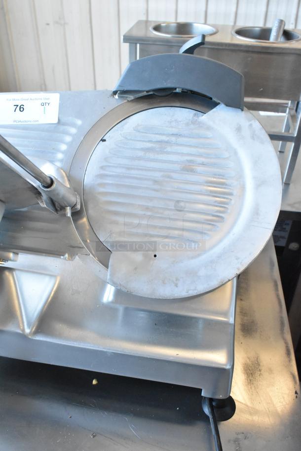 2022 Hobart EDGE12-11 stainless steel commercial meat slicer with blade sharpener, 115V, 1 phase, excellent condition.