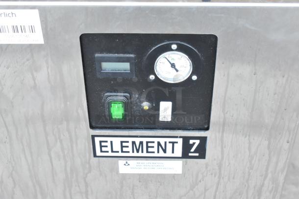 Jun-Air 87R-4MN1-HSBHH stainless steel Nitro Brew nitrogen generator on casters, 120V, 1 phase, Element 7 label visible.