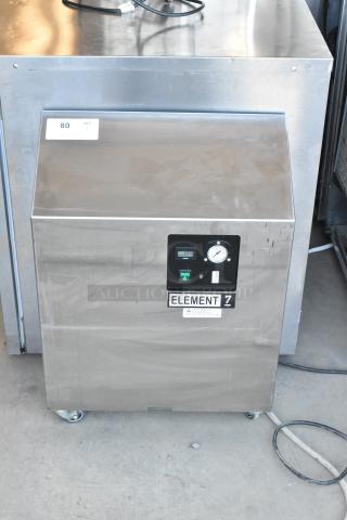 Jun-Air 87R-4MN1-HSBHH stainless steel Nitro Brew nitrogen generator on casters. Features Element 7 label, 120V, 1 phase.