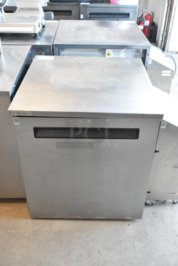 2020 Delfield 406P-STAR2 stainless steel undercounter cooler, single door, 115V, commercial grade, good condition.