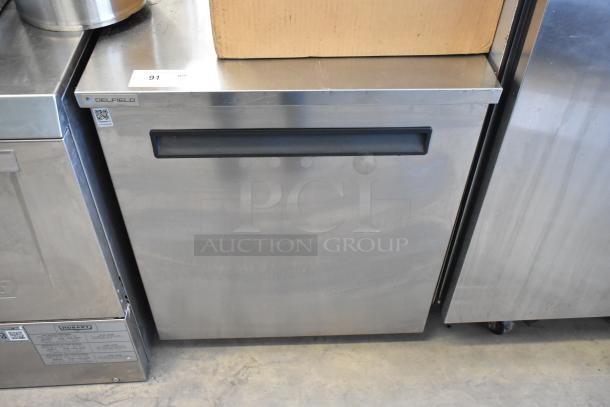 2022 Delfield 406P-STAR2 stainless steel undercounter cooler, single door, on casters, 115V, excellent condition.