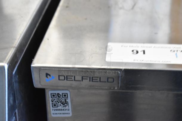 2022 Delfield 406P-STAR2 stainless steel single door undercounter cooler, commercial casters, 115V, 1 phase.