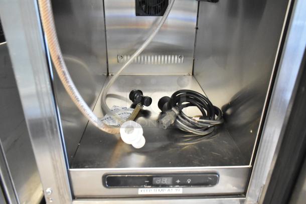 2022 Automatic Bar Controls JT-NITCOM-L Nitro Dispenser in stainless steel, 115 volts, 1 phase, with power cord and temperature display.