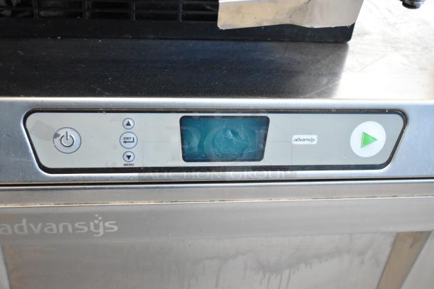 2020 Hobart LXER Stainless Steel Commercial Undercounter Dishwasher, digital controls, Advansys branding, used condition.