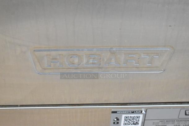 2020 Hobart LXER Stainless Steel Commercial Undercounter Dishwasher with logo. Model LXER, 120/208-240V, 1 Phase.
