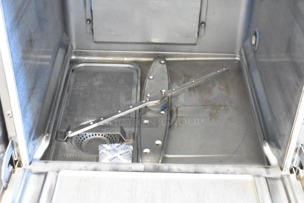 2020 Hobart LXER stainless steel undercounter dishwasher interior; electrical spec 120/208-240V, 1 phase, clean condition.