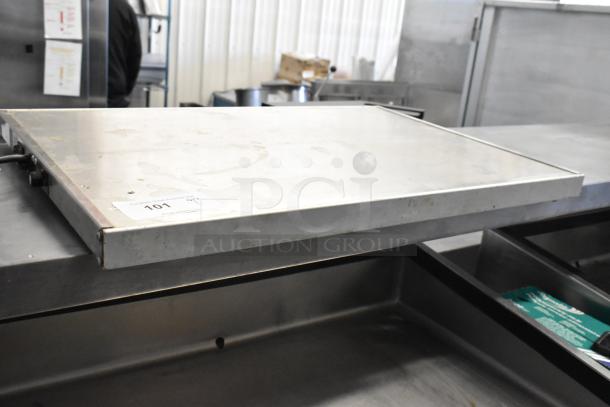 Hatco GRS-30-I commercial heated shelf warmer, metal, 120 volts, 1 phase, slight wear, auction tag visible.