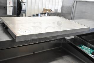 Hatco GRS-30-I commercial heated shelf warmer, metal, 120 volts, 1 phase, slight wear, auction tag visible.