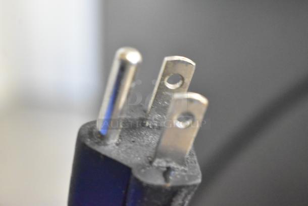 Power plug of a Hatco GRS-30-I commercial heated shelf warmer, 120 volts, showing three-prong design.