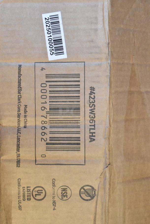 Box for ServIt 423SW36TLHA 36" Lighted Strip Warmer, single toggle, 120V, 1 Phase. UL and NSF certified. Made in China.