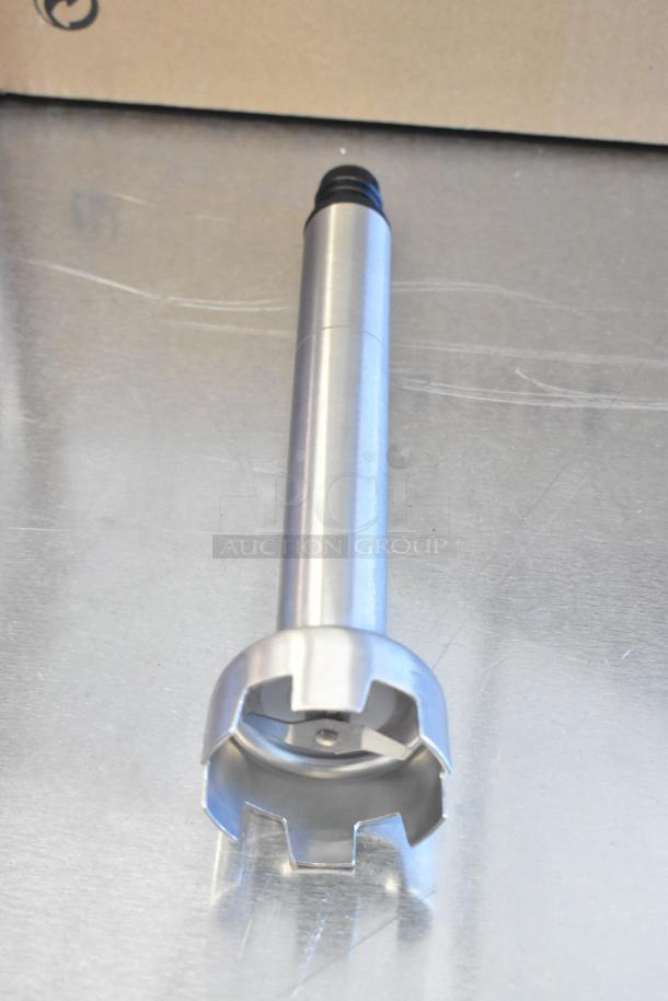 Brand new Galaxy 177PIMBL9STK 9" light-duty immersion blender shaft, showing a silver metal exterior.