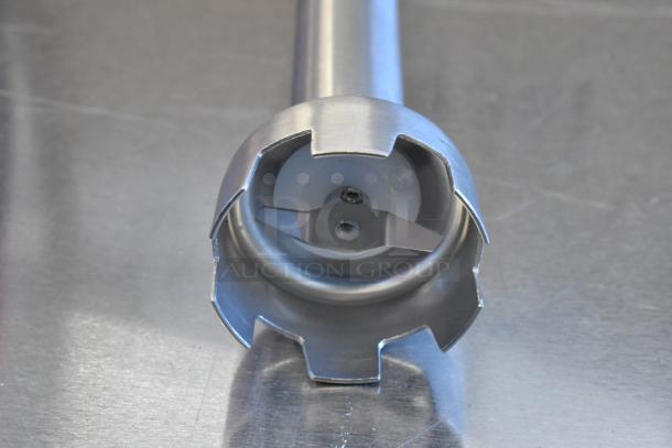 Brand new Galaxy 177PIMBL9STK 9" light-duty immersion blender shaft, stainless steel, light scratches visible.