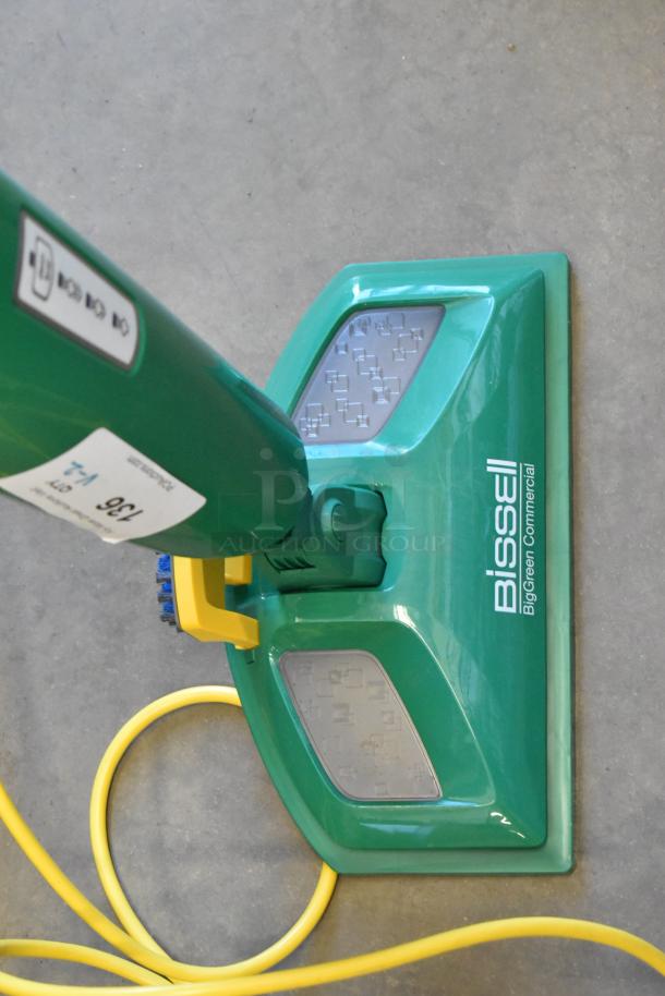 Bissell BGST1566 BigGreen Commercial Power Steamer, new, with minor scratches. Features 115 volts, 1 phase, green base.