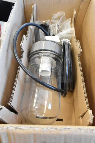 IN ORIGINAL BOX! Marset A654-012 Santorini Light Fixture, clear glass, new condition, wrapped in packaging inside box.