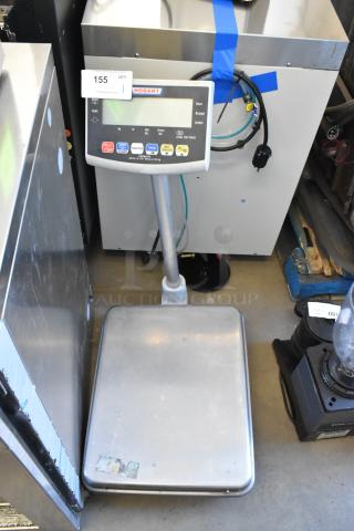 Hobart RW Metal Scale, digital display, sturdy platform, used condition, model label visible, ideal for precise weighing.