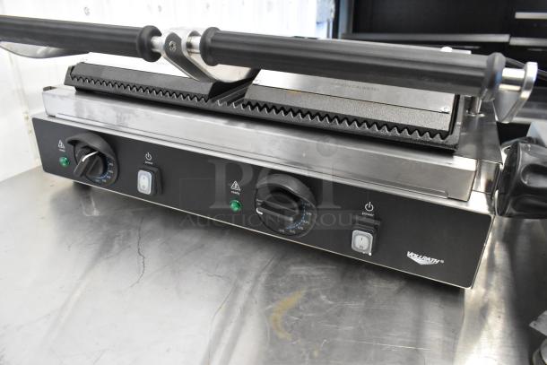 2024 Vollrath TSI8002 stainless steel commercial double panini press, 208-240 volts, 1 phase, excellent condition.