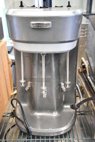 Hamilton Beach HMD400 Metal Commercial Countertop 3 Head Drink Mixer. 120 Volts, 1 Phase. - Item #1219358