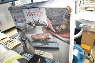 BRAND NEW Edlund BRV-480 digital portion scale, 30 lb capacity, with ClearShield cover. Box shows minor wear.