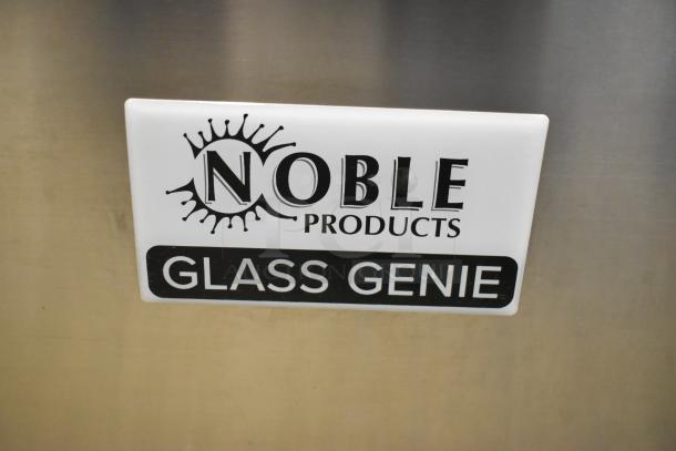 Noble 274GP1600 Glass Genie polisher, stainless steel, eight brush, electric, brand new with dents. Noble Products label.