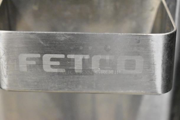 Perlick BR48 stainless steel cooler, 2 doors, with Fetco holders, 115V, 1 Phase, commercial use, good condition.