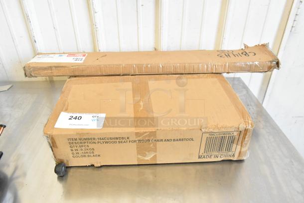 New Metro 27P Super Erecta 27" Chrome Post and Lancaster Table & Seating Black Wood Seat. Scratch and dent condition.