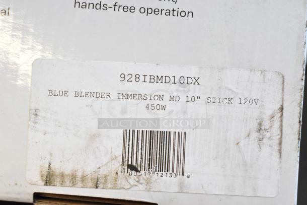 Brand new AvaMix 928IBMD10 immersion blender, 10" medium-duty, variable speed, 3/4 hp, 120V, scratch and dent condition.