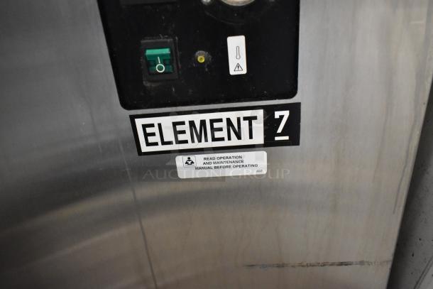 Jun-Air 87R-4MN1-HSBHH stainless steel Nitro Brew Nitrogen Generator, label "ELEMENT 7," on commercial casters.