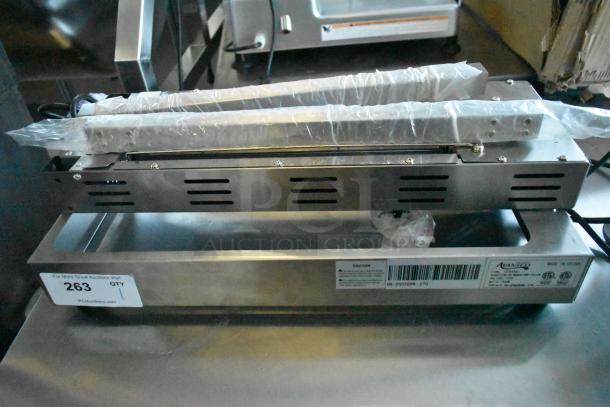 Avantco 177FFDS1 stainless steel infrared fries warmer, 120V, freestanding. New, visible caution label, auction tag QTY 263.