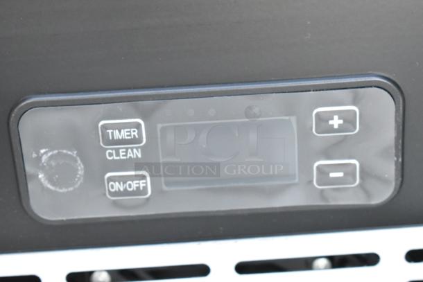 BRAND NEW 2025 KoolMore BIM75-BS Ice Maker control panel, featuring settings for timer, clean, and on/off. Stainless steel finish.