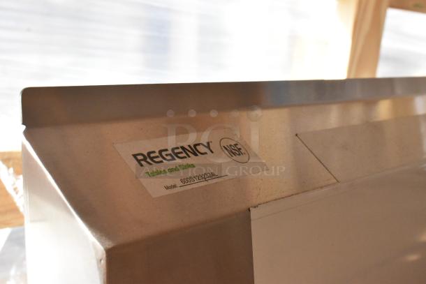 Regency 600S1232324L stainless steel single bay sink with left side drain board, brand new, NSF certified.