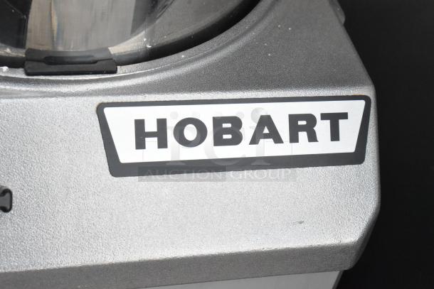 Hobart FP41 commercial countertop food processor, brand new with minor scratches, 2024 model, 120V, 1 phase. Hobart logo visible.