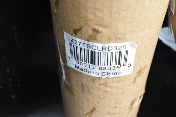 Label on packaging reads "427TBCLRD325" and "Made in China," indicating Lancaster Table & Seating Excalibur Table Base Column.
