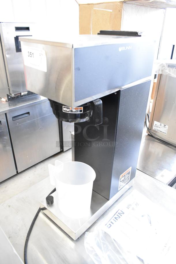 Brand new Bunn 33200.0010 VPR-APS Pourover Airpot Coffee Brewer, 120V, 1 phase, slight scratches, durable stainless steel.