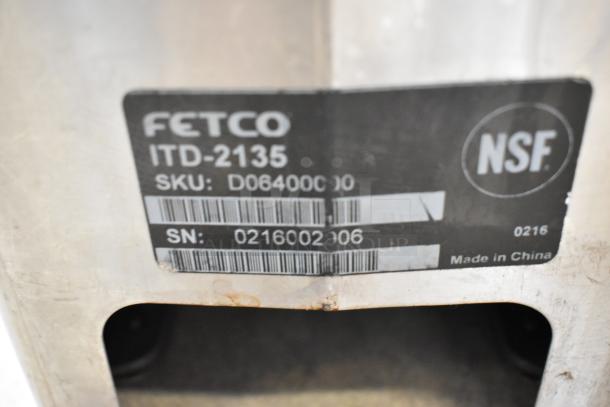 Fetco ITD-2135 stainless steel beverage holder dispenser, NSF certified, slight scratch and dent, SKU: D06400000, made in China.