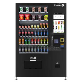 KoolMore KM-VMRT-50-BR vending machine, 60 slots, 22" touch screen, CC reader, bill acceptor; new scratch and dent condition.