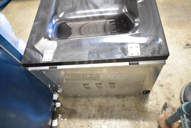 BRAND NEW VacPak-It stainless steel commercial countertop vacuum sealer, shown with scratches on top, indicating scratch and dent condition.