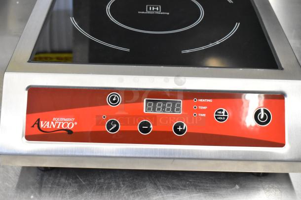 Brand new Avantco 177IC3500P countertop induction range with probe. Scratch and dent model. 208-240V, 1 phase, digital controls.