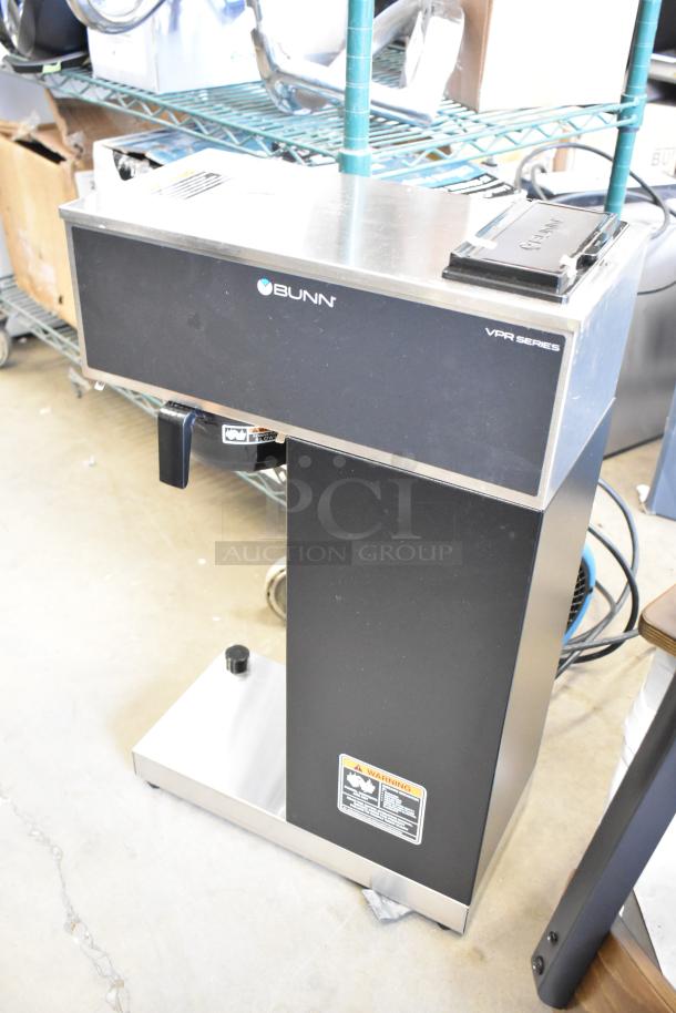 BRAND NEW Bunn VPR-APS Pourover Airpot Coffee Brewer, scratch and dent, 120V, 1 Phase, black and stainless steel.