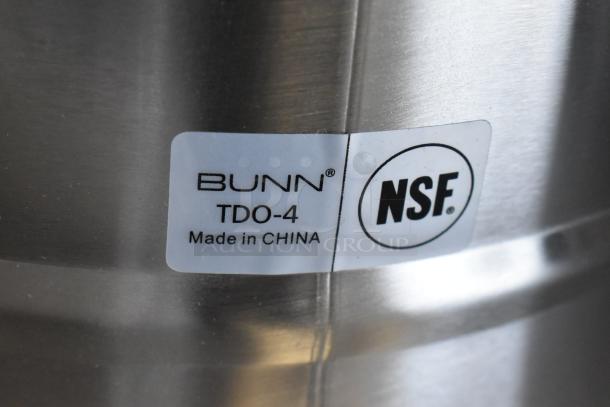 Bunn TDO-4 iced tea dispenser, 4-gallon, brew-through lid, NSF certified, scratch and dent, made in China.
