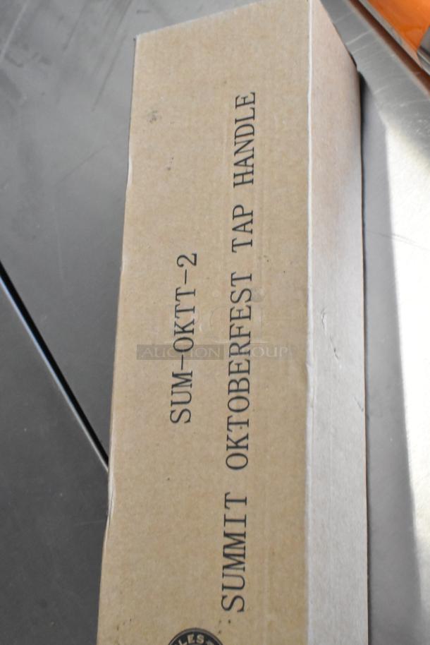 New Summit Oktoberfest tap handle box, labeled SUM-OKTT-2, indicating brand and model. Perfect condition.