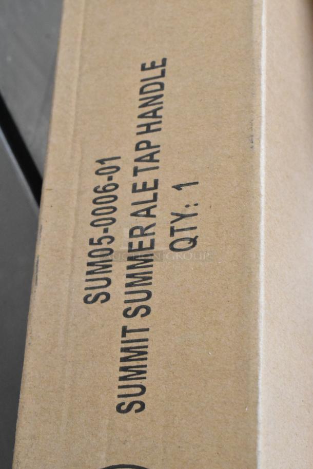 Box labeled "SUM05-0006-01 Summit Summer Ale Tap Handle, Qty: 1." Brand new condition.