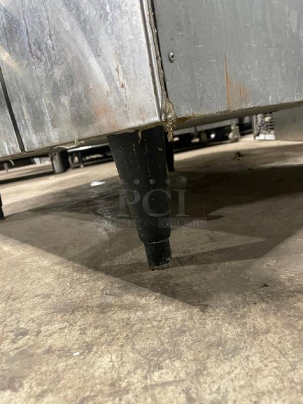 Manitowoc Indigo Series ice machine, model IY0454A-161, stainless steel, on legs, air-cooled, used condition.