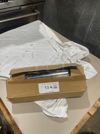 Adcraft Commercial Stainless Steel 16" Scalloped Tong Model XHT16, new in cardboard box.