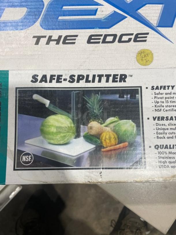 Dexter Russell Safe-Splitter Cutting Board System 09703, new condition, includes chopping knife; features NSF certification.