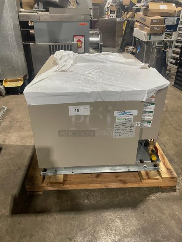 Heatcraft model CZT025M6D condensing unit, electric, 460V 3 phase, on wooden pallet, includes visible labels and manufacturer markings.