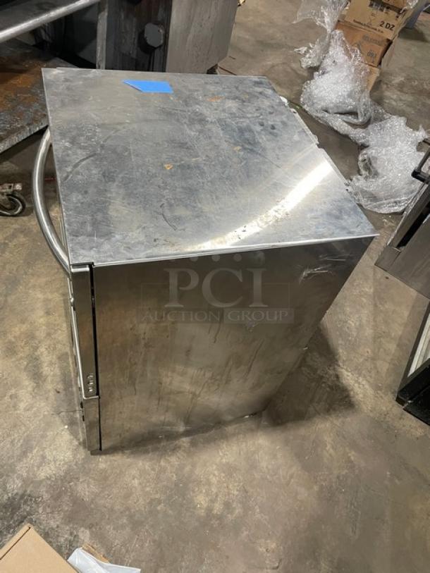 Jackson DishStar Series commercial undercounter dishwasher in stainless steel. Model DISHSTARHT, condition shows signs of use.